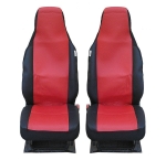 Калъфи тапицерия за предни седалки за Toyota Aygo Citroen C1 Peugeot 107 VW Up Seat Mii Skoda Citigo, еко кожа червени