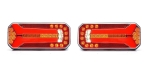 Комплект LED Светодиодни Стопове с Динамичен Мигач, Ляв и Десен, 6 Функции, Е-Мark, Неон Ефект, 12V-24V