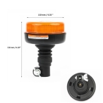 LED диодна аварийна сигнална лампа , маяк , буркан 12/24V E-Mark, 12 Диода