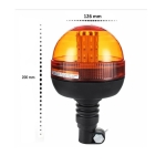 LED Аварийна , сигнална лампа, 40 Диода, 3 режима на светлина, маяк, буркан, оранжева, жълта, 12V - 24V, Е-Mark E9 - 727