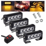4 Led аварийна лампа, жълта блиц светлина, мигаща, 4 Броя с Контролер