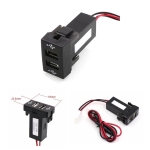 Двойно USB Зарядно за Вграждане за Peugeot 307 12V 4.2 Amp