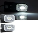 2 Броя LED Лед Габарит със Стойка, Рефлектор, Бяла Светлина, Маркер, Токос, 12V - 24V, E-Mark E9, За Каравана, Кемпер и др.