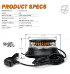 Синя LED аварийна лампа Буркан Маяк с магнит и вендуза E9 E-mark