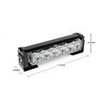 Комплект 2 Броя по 17 cm Сигнална Аварийна Блиц Маяк Led Бар Лампа За Пътна Помощ Платформа 12V-24V 14 режима