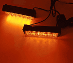Комплект 2 Броя по 17 cm Сигнална Аварийна Блиц Маяк Led Бар Лампа За Пътна Помощ Платформа 12V-24V 14 режима