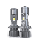 Комплект от 2 броя LED ЛЕД диодни крушки с лупа H4 Х4 12V - 24V 80W 12000LM за фарове Canbus без грешки 6000К-6500К къси/дълги