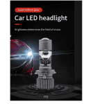 Комплект от 2 броя LED ЛЕД диодни крушки с лупа H4 Х4 12V - 24V 80W 12000LM за фарове Canbus без грешки 6000К-6500К къси/дълги