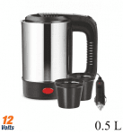 Електрическа термокана чайник с кабел и 2 броя чаши - 12V / 250W / 500ml