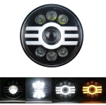 Универсален 7" LED фар 12-24V къси/дълги с DRL и мигач 5000lm.