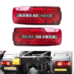 Комплект ляв и десен LED стопове 24V с 8 функции, подходящи за ремарке, каравана, бус, тир, камион Man.