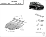 Метална кора под двигател и скоростна кутия OPEL AGILA от 2007