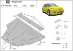 Метална кора под двигател и скоростна кутия PEUGEOT 306 от 1999 до 2002