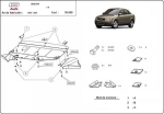 Метална кора под двигател AUDI A4 (8D2, B5) от 1994 до 2001