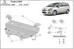 Метална кора под двигател и скоростна кутия PEUGEOT 5008 от 2009