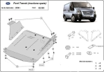 Метална кора под двигател и скоростна кутия FORD TRANSIT TOURNEO от 2006 до 2014