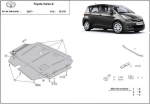 Метална кора под двигател TOYOTA VERSO от 2013
