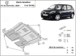Метална кора под двигател и скоростна кутия DACIA SANDERO от 2008 до 2012