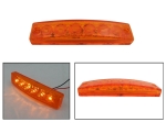 Светодиоден Маркер, габарит, токос, светлина със 6 LED ЛЕД за камион, бус, ван, ремарке, каравана, платформа 24V оранжев