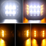 LED Аварийна лампа с халоген с бяла и оранжева светлина 36W