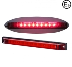 LED Лед Трети Стоп, Маркер, Габарит, 24см, 12V - 24V, 9 Диода,Червена Светлина, Е-Mark