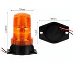 LED Лед Сигнална Аварийна Лампа, Маяк, 130mm x 74mm, 12V - 24V, 30 SMD Диода За Трактор, Електрокар, Мотокар, Селскостопански Машини и др.