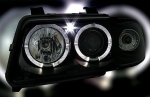 Кристални фарове за Audi A4 Angel Eyes (1995-1998) - черни