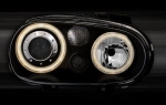 Кристални фарове Angel Eyes GOLF IV R32 - черни