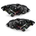 Кристални фарове SEAT ALTEA / LEON / TOLEDO (2005-2009) - черни