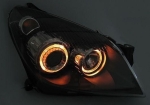 Кристални фарове за OPEL ASTRA H (2004-2009) - черни