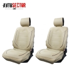 Кожени луксозни калъфи за седалки / тапицерия за предни седалки Бежов цвят