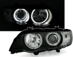 Кристални фарове Angel Eyes BMW X5 E53 (1999-2003) - черни