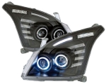 Кристални Фарове за Toyota Land Cruiser 120 (2003-2009) - черни