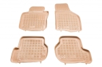 Гумени стелки за VW Golf 5 / Golf 6 / Jetta / Seat Leon (2004-2012) / Sirocco / Octavia 2 (2004-2013) - тип леген бежови