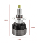 Комплект 3D CSP LED ЛЕД диодни крушки H7 Х7 12V 100W 20000lm за фарове Canbus без грешки 360° градуса