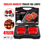 Комплект Безжични Диодни Лед Led Стопове Wireless С Магнит Неон Neon Ефект 12V-24V за Ремарке Каравана Платформа и др.