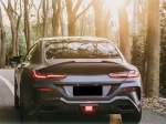 Спойлер за багажник за BMW G16 / F93 (2018+) gran coupe, V design - черен гланц