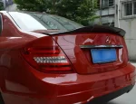 Спойлер за багажник за Mercedes W204 C-Class (2007-2013) R Style - черен гланц