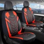 3D Тапицерия за седалки кожена Streetech Classy - черна с червени елементи