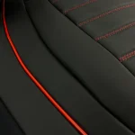 3D Тапицерия за седалки кожена Streetech Palermo - черна с червени шевове