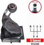 Топка скоростен лост + маншон 5 скорости за VW Golf 5 / Golf 6 / Jetta / EOS / Scirocco - OEM 5K0711113