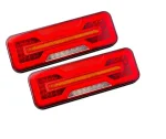 Универсални LED Стопове 12V 24V с Бягащ Мигач, Стоп, Габарит и Заден Ход E9 Сертифицирани Комплект от 2 броя