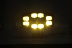 LED Халоген Фар DRL бяла/жълта светлина - Опушен - 12-24V за джип, камион, агротехника и др.