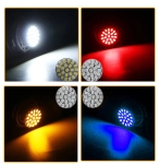 LED Лед Крушки, 22 SMD, BA15S 1156 (P21W), BAU15S 1156 (PY21W), 12V - 24V, Бяла, Оранжева, Червена, Синя Светлина