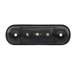 Бяла LED Габаритна светлина / Маркер - Опушен 3 диода 12V-24V
