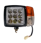 Ляв LED Фар с Мигач Габарит Подходящ за Трактор Комбайн Багер Снегорин 27W 12-24V 2700 lm