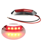4 LED Светодиоден Габарит, Маркер, 5 цвята, Хромирана рамка, 12-24V, За Автомобил, Бус, Камион, Ремарке и др.