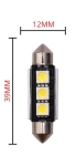 LED Лед Диодни Крушки, 2/3/4 SMD 5050 , 31мм, 36мм, 39мм, 41мм, 12V, Бяла Светлина, Canbus, Error Free, Bez Грешки