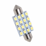 LED Лед Диодни Крушки, 16 SMD 5050 , 31мм, 36мм, 39мм, 41мм, 12V, Бяла Светлина
