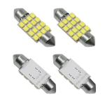LED Лед Диодни Крушки, 16 SMD 5050 , 31мм, 36мм, 39мм, 41мм, 12V, Бяла Светлина